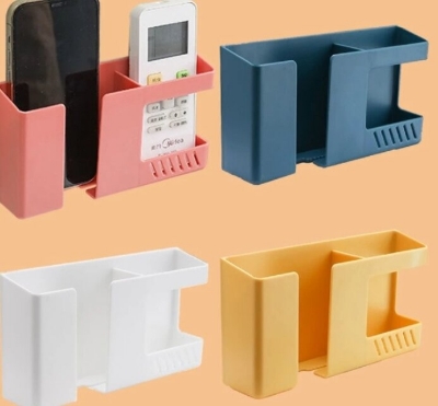 Picture of Wall-Mounted Mobile Phone Charging Rack and Storage Organizer - Multicolor