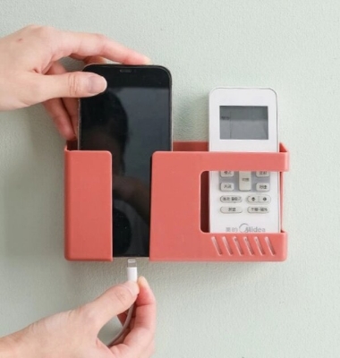 Picture of Wall-Mounted Mobile Phone Charging Rack and Storage Organizer - Multicolor
