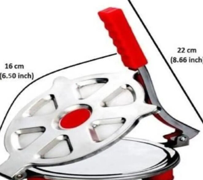 Picture of Stainless Steel Roti and Puri Press - 6.5 Inch - Silver