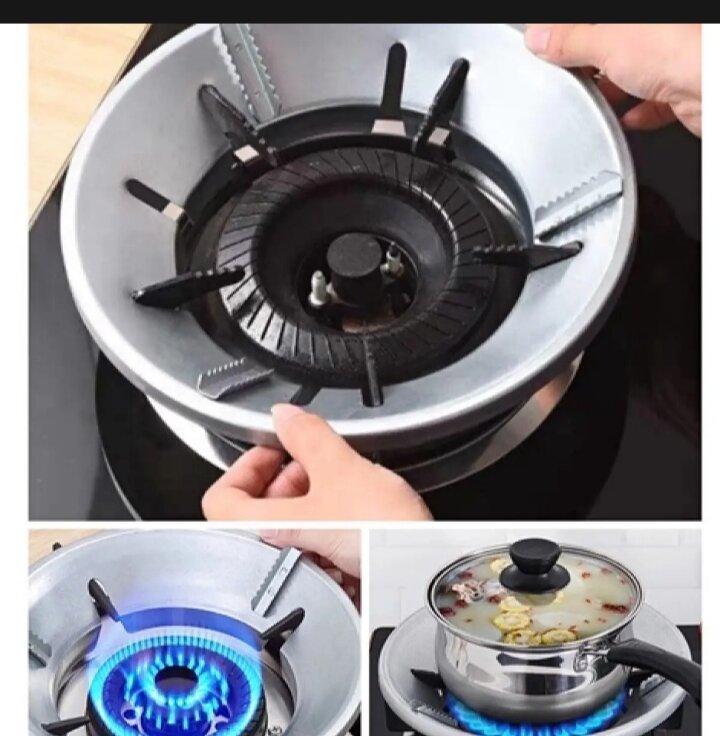 Picture of 2-Piece Energy-Saving Windproof Gas Stove Saver - Silver
