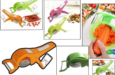 Picture of Multi-Functional Vegetable and Fruit Cutter with Peeler - Multicolor
