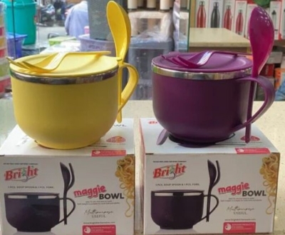 Picture of Maggie Bowl with Soup Spoon and Fork - Multicolor