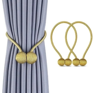 Picture of 2-Piece Magnetic Pearl Ball Curtain Tieback Hooks - Multicolor
