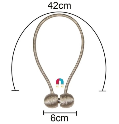 Picture of 2-Piece Magnetic Pearl Ball Curtain Tieback Hooks - Multicolor