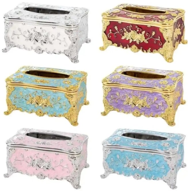 Picture of Luxury European Style Acrylic Tissue Box - Purple - 100pcs x 2ply