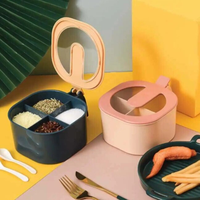 Picture of Plastic 4-Container Spice Box - Multicolor