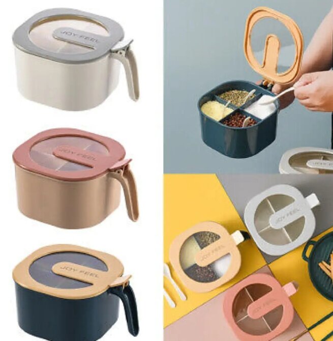 Picture of Plastic 4-Container Spice Box - Multicolor