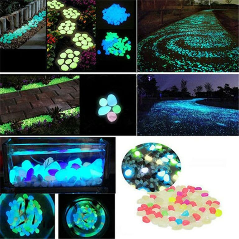 Picture of Luminous Glow-in-the-Dark Pebbles and Stones - 105 Pieces - 120 gm