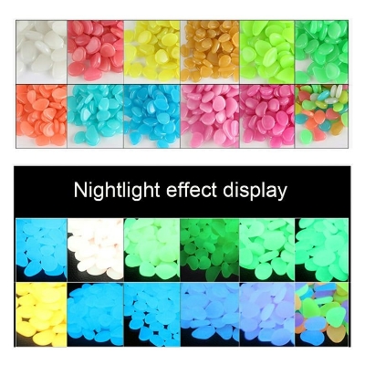 Picture of Luminous Glow-in-the-Dark Pebbles and Stones - 105 Pieces - 120 gm