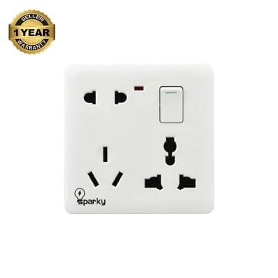 Picture of 6 PIN, 8 PIN OR MULTI SOCKET 16A 230V 1 YEAR GUARANTEED-White