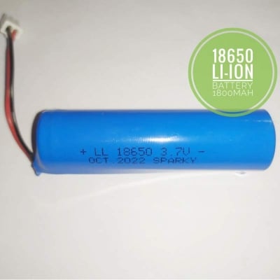 Picture of Li-ion Battery 18650 for Toys /AC DC Bulb / Charger 1800mAH 01 pcs-Blue