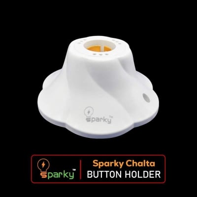 Picture of Sparky Chalta Button Holder | High Quality Bulb Button Holder-White