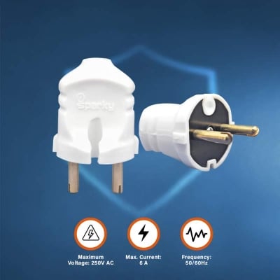 Picture of Sparky Premium 2Pin Plug-White