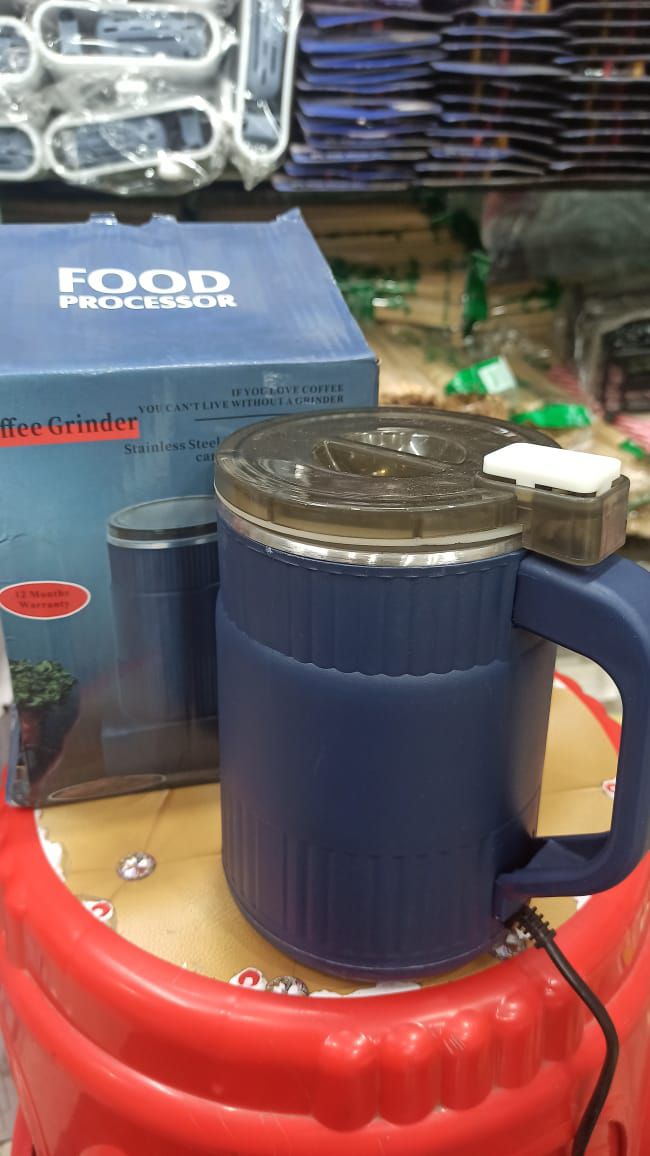 Picture of Electric Mini Spice and Grain Grinder with 5 Blades, 304 Stainless Steel - Blue