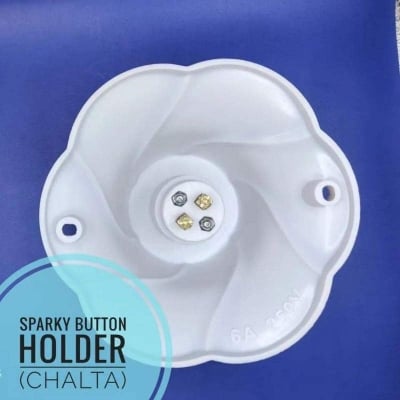 Picture of CHALTA HOLDER, DECORATIVE HOLDER, B22 TYPE SHAPLA HOLDER-White