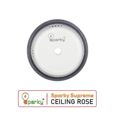 Picture of Sparky Supreme Premium Ceiling Rose | High-Quality Electrical Accessory for Lights & Fans Premium Ceiling Rose, Electrical Accessories-White