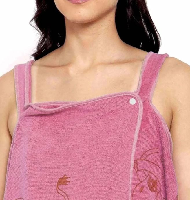 Picture of Women's Wearable Microfiber Bath Towel Dress and Bathrobe - Multicolor
