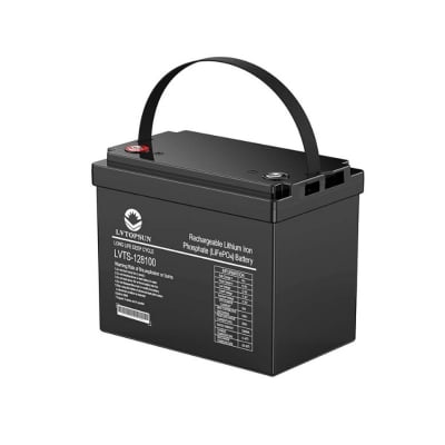 Picture of LVTOPSUN Lithium Phosphet Battery 12V 100AH-Black