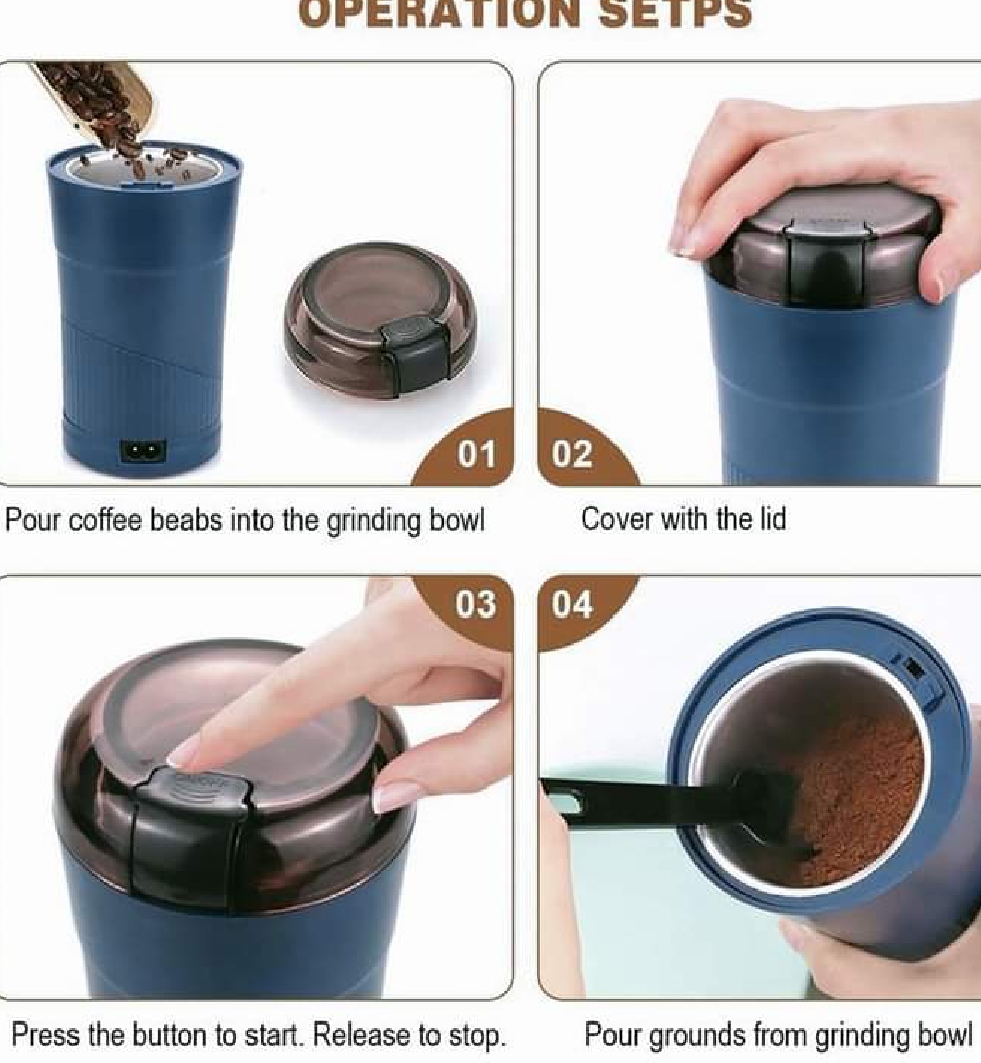 Picture of Electric Grain, Spice, Coffee and Herbal Medicine Grinder - Multicolor