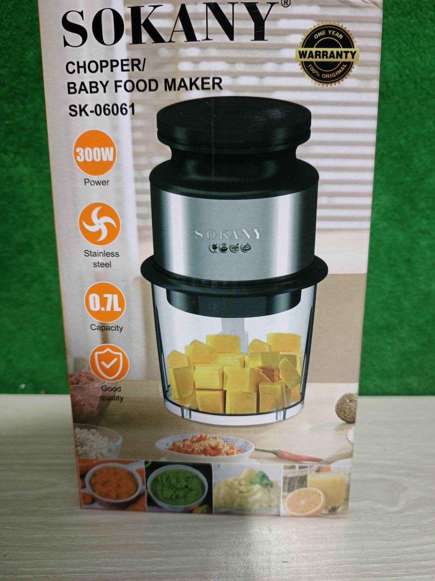 Picture of SOKANY SK-06061 Electric Food Chopper and Baby Food Maker - 300W, 0.7L