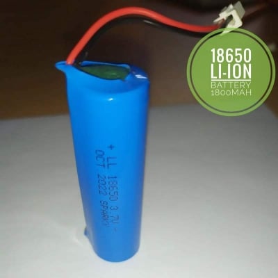 Picture of Li-ion Battery 18650 for Toys /AC DC Bulb / Charger 1800mAH 01 pcs-Blue