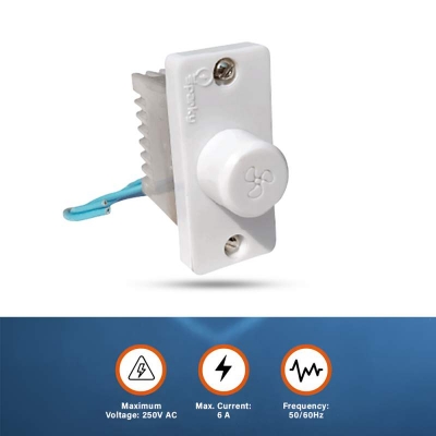 Picture of Sparky Classic Fan Regulator – Classic Design with Smooth Fan Control-White