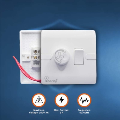 Picture of Sparky MK IPS Regulator | High Quality Fan Speed Controller-White