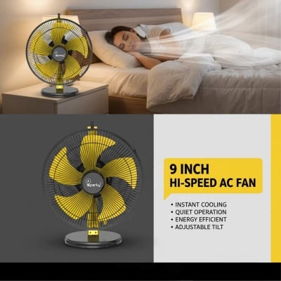 Picture of Sparky Tufan High Speed Table Fan 9 inch–Powerful Cooling-Yellow