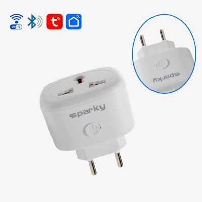 Picture of Sparky Smart WiFi Power Plug Wireless Control Socket Outlet with Energy Monitoring Timer Function Works with Alexa Google Home-White