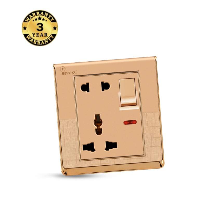Picture of Sparky 5 Pin Socket With Switch-Gold