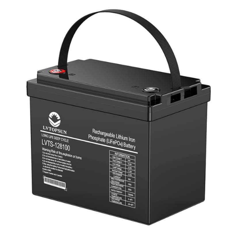 Picture of LVTOPSUN Lithium Phosphet Battery 12V 100AH-Black