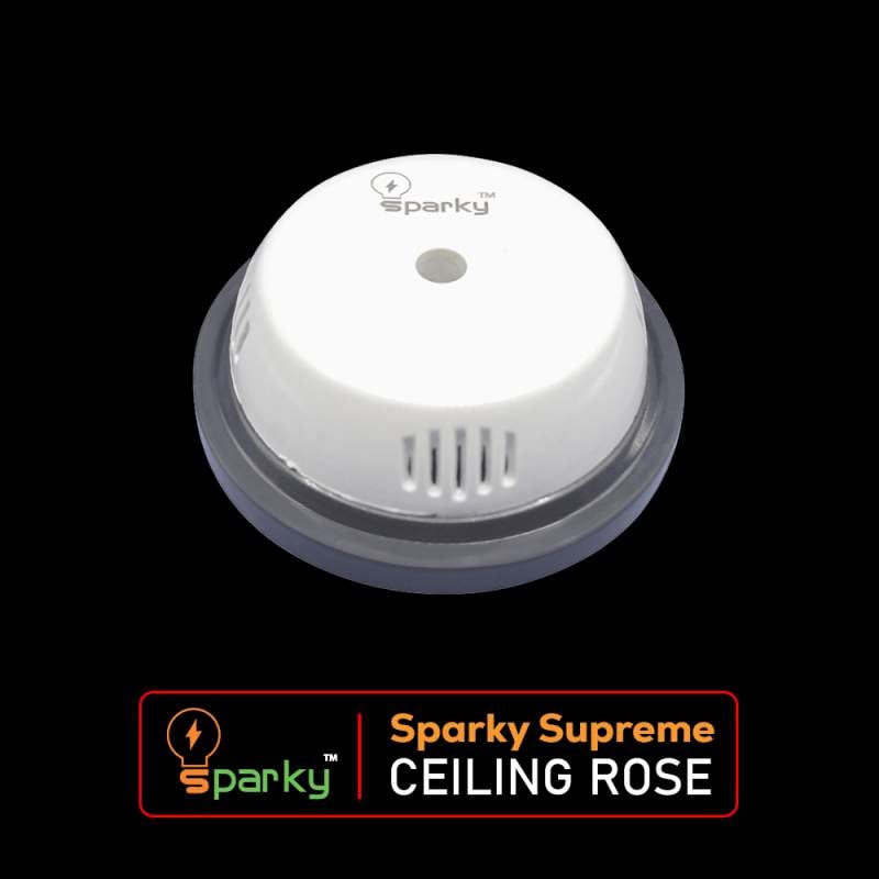 Picture of Sparky Supreme Premium Ceiling Rose | High-Quality Electrical Accessory for Lights & Fans Premium Ceiling Rose, Electrical Accessories-White