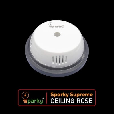 Picture of Sparky Supreme Premium Ceiling Rose | High-Quality Electrical Accessory for Lights & Fans Premium Ceiling Rose, Electrical Accessories-White