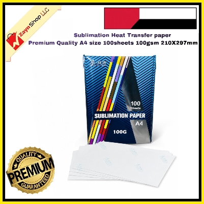 Picture of Sublimation Heat Transfer paper Premium Quality A4 size 100sheets 100gsm 210X297mm