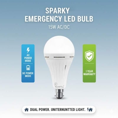 Picture of Sparky Emergency 15W AC/DC LED bulb-White