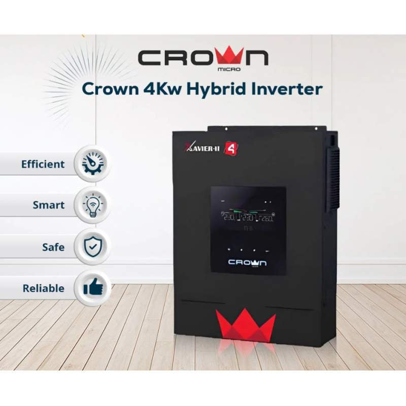 Picture of Crown Xavier 4KW 24V Hybrid Solar Inverter-Black