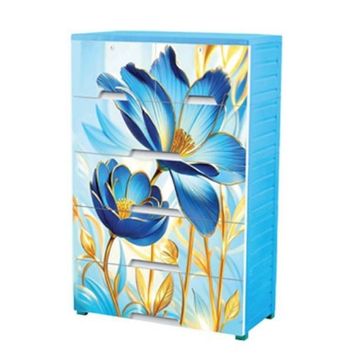 Picture of Platinum Wardrobe Elizabeth Blue - 5 Drawer