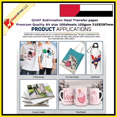 Picture of Sublimation Heat Transfer paper Premium Quality A4 size 100sheets 100gsm 210X297mm