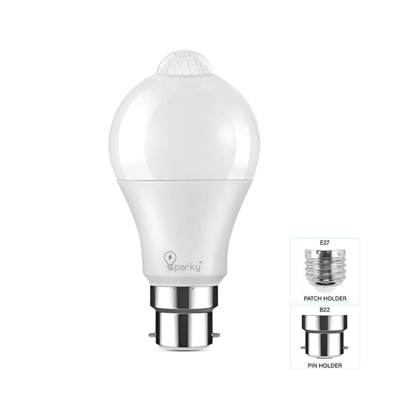 Picture of Sparky PIR Motion Sensor 10W LED Bulb , PIR Motion Sensor Light Bulb B22, E27 Inteligent Human Infrared Induction White Warm Light Automatic Switch Light Bulb-White