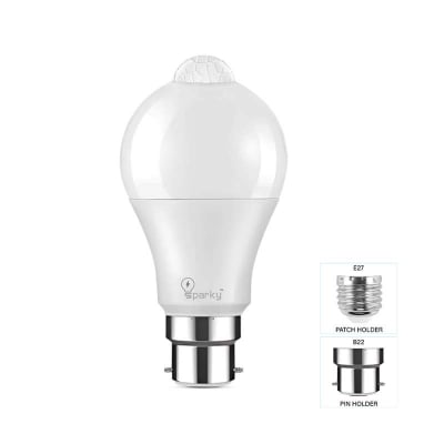 Picture of Sparky PIR Motion Sensor 10W LED Bulb , PIR Motion Sensor Light Bulb B22, E27 Inteligent Human Infrared Induction White Warm Light Automatic Switch Light Bulb-White
