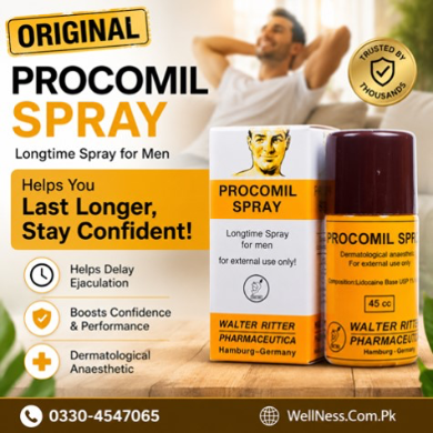 Picture of Procomil Long Time Anti Premature Ejaculation Delay Spray for Men (Original Germany)- 45cc(Clear)