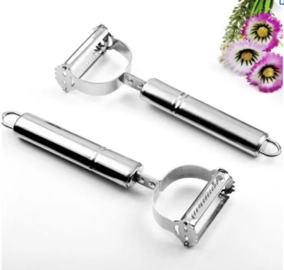 Picture of Multi Peeler SPECIAL STAINLESS STEEL BLADE,Stainless Steel Vegetable Peeler Double Blade for Fruit Vegetable skin remover Cutter big size Steel body Multi-function-1set( 2 IN 1 )