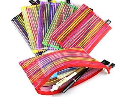 Picture of Net Pencil Bag / Pencil & Pen Bag For Office School Home & Multipurpose Use