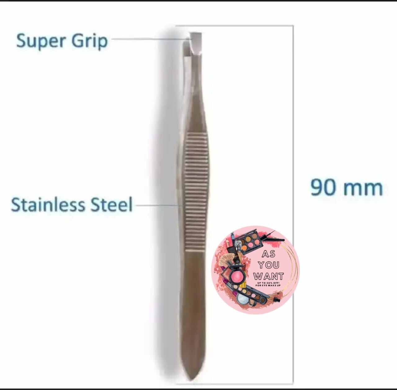 Picture of Hair Pick Tweezer and Plucker for Eyebrows /Facial Hair / Upper Lip / Nose Blackhead Remover.