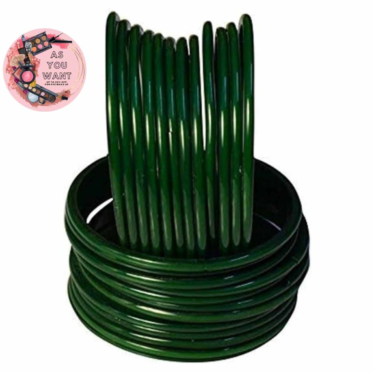 Picture of 12 Pieces Reshmi Curi For Women Glass Bangles Kaher Churi-2.6, 2.4, 2.8