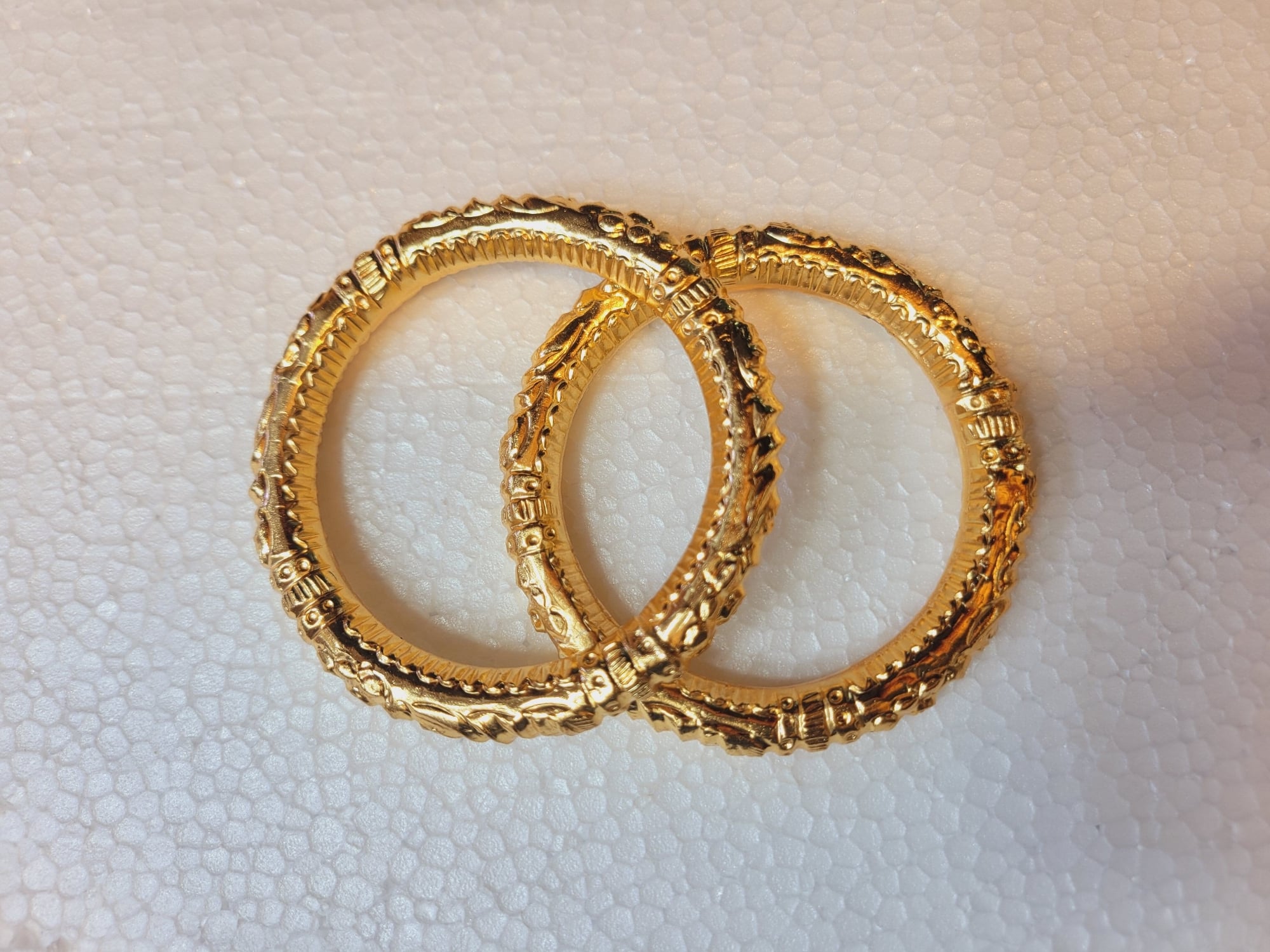 Picture of New Indian Gold Plated Bangles Bala [ Ruli ] for Women 2 pcs