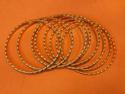 Picture of Indian Original Gold Plated Curi Bangle 8pis-Gold 8 pis