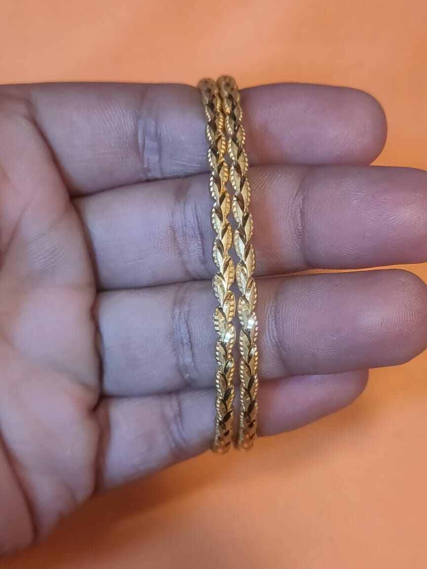 Picture of Indian Original Gold Plated Curi Bangle 8pis-Gold 8 pis