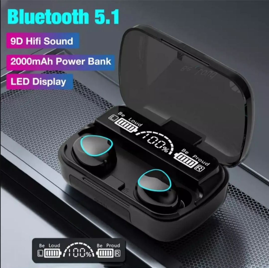 Picture of M10 TWS Ear buds with HiFi Sound Bluetooth v5.1-Black