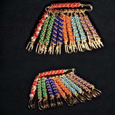 Picture of Stylish hijab pins for women - Multicolour (12 pieces)-Multicolor